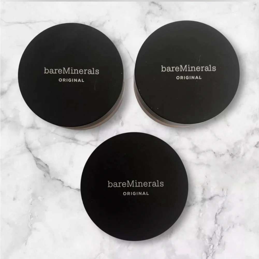 bareMinerals Original Loose Foundation Powder Medium Beige 12 Lot of 3 Brand New